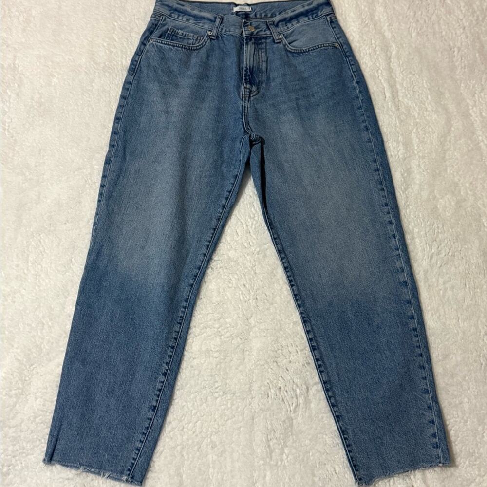 Forever 21 Blue High-Rise Ankle Jeans